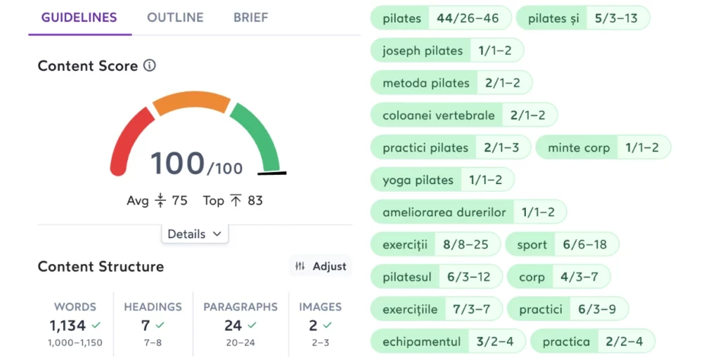 continut optimizat seo