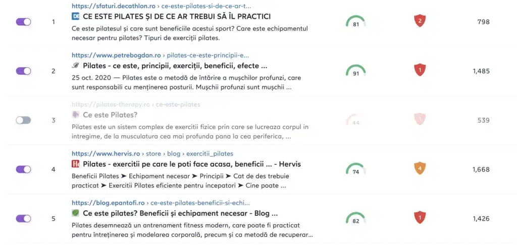format continut si competitie
