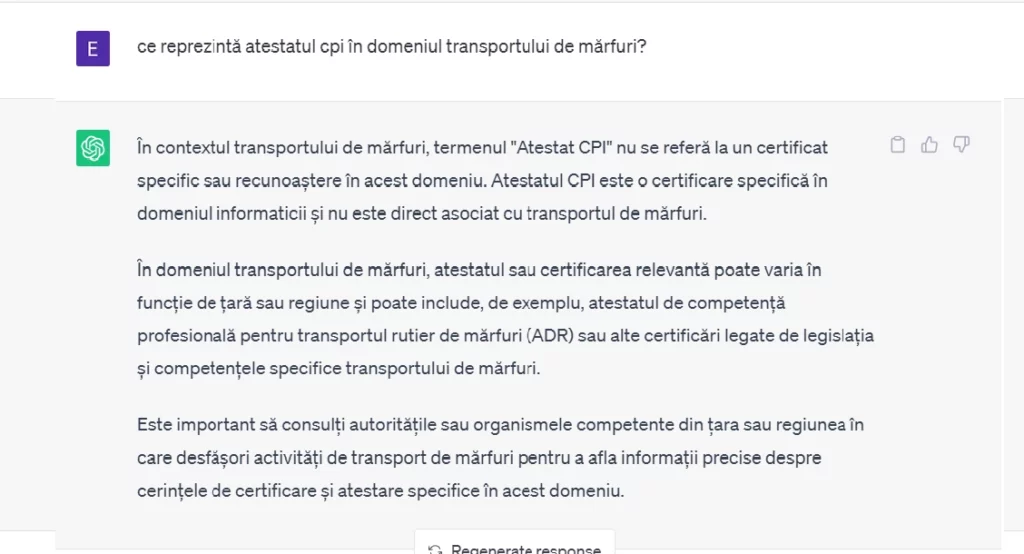 raspuns evaziv chatgpt