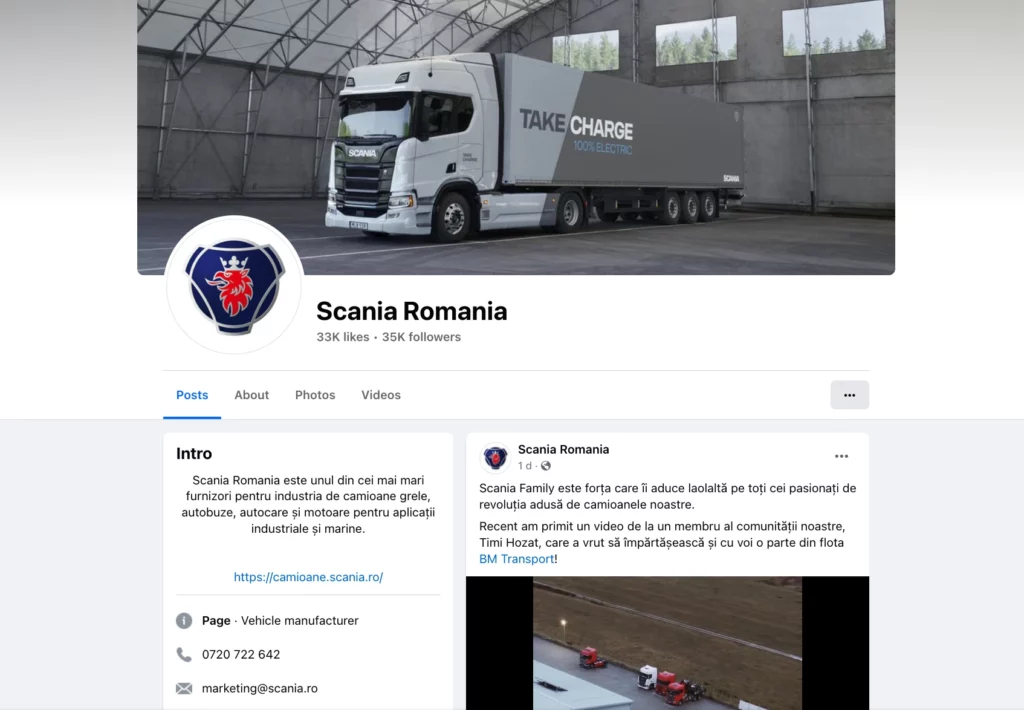pagina scania romania