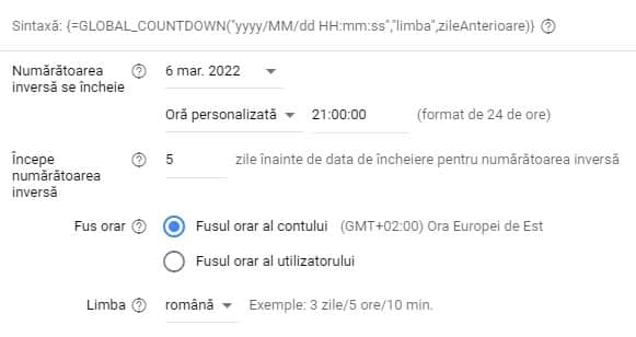 google ads countdown