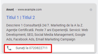 extensie apel google ads
