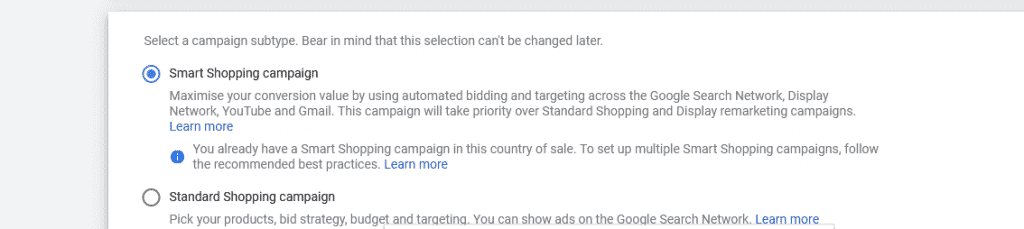 campanie google shopping