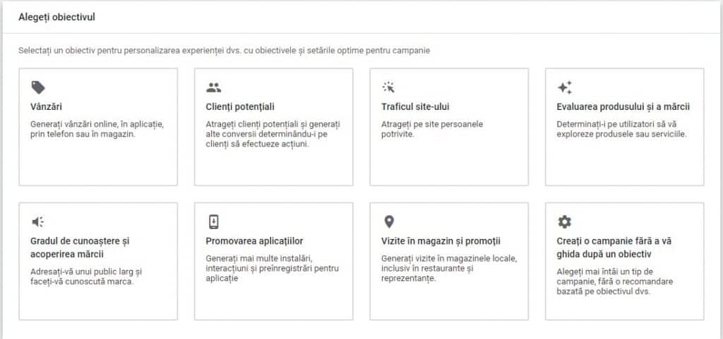 obiective marketing online